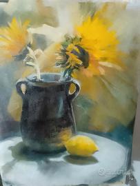 vaso di girasoli