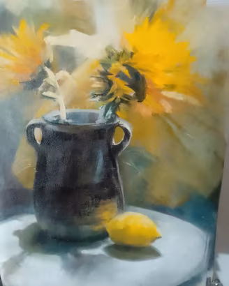 vaso di girasoli