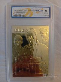 carta Elvis King in oro 23kt