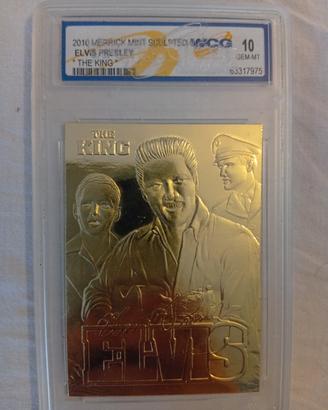 carta Elvis King in oro 23kt