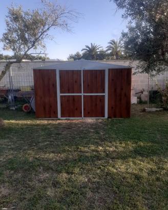 Box prefabbricato in acciaio 360x430cm fin legno