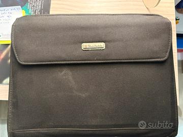 Portadocumenti organizer da lavoro marrone con zip