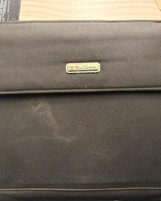 Portadocumenti organizer da lavoro marrone con zip