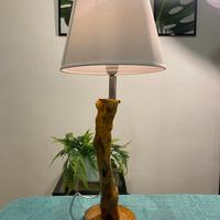 Lampada bajour artigianale in legno fatta a mano