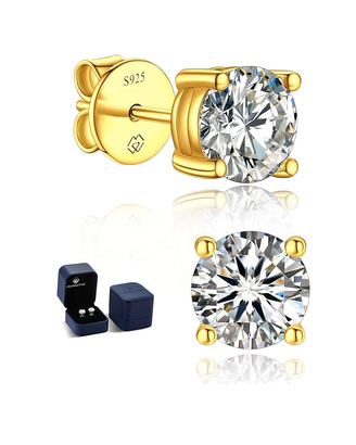 MomentWish Orecchini Moissanite 1 Carato Argento