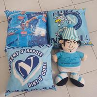 3 cuscini napoli + peluche el pocho lavezzi