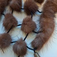 sciarpa in visone  marrone 