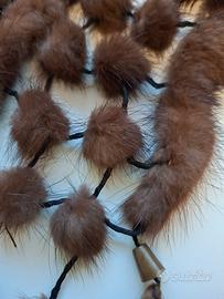 sciarpa in visone  marrone 