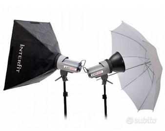 Set luci da studio Interfit EXD400 e accessori