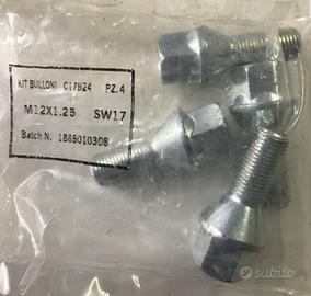 16 bulloni M12x1.25 lunghezza 2,8 cm
