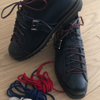 Scarpa uomo polacchino Norvegese Santoni color blu