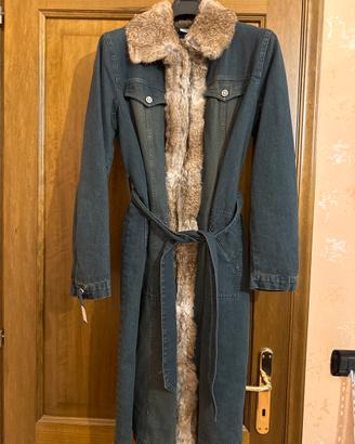 Cappotto in jeans foderato