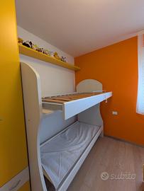 cameretta con letto a castello