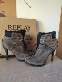 Stivaletti stringati con tacco Replay 
