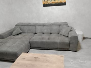 Divano angolare elettrico letto grigio