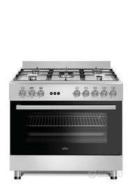 CUCINA A GAS 90 CM ACCIAIO - CON FORNO ELETTRICO V
