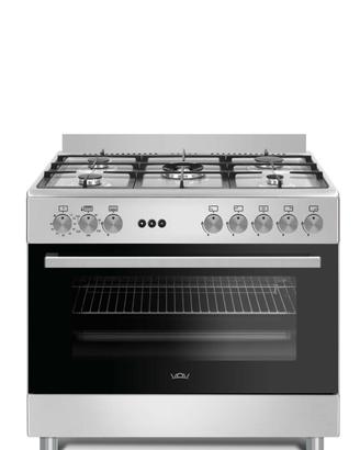 CUCINA A GAS 90 CM ACCIAIO - CON FORNO ELETTRICO V
