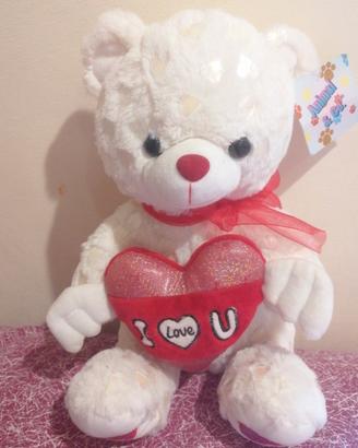 peluche orso con cuore 