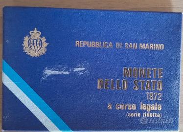 Monete Serie Ridotta Lire di San Marino 1972