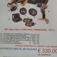 Set AEG PRO LI TRAPANO AVVITATORE + MINI SMERIGLIA