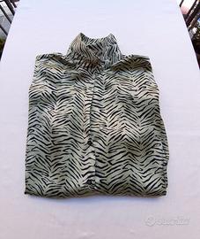 Camicia, Blusa zebrata verde e nera . Zara  Nuova