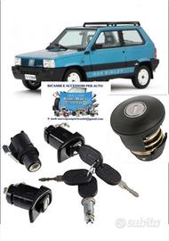 fiat panda 1979/2003 kit 5 pezzi con chiave unica