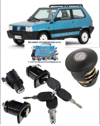 fiat panda 1979/2003 kit 5 pezzi con chiave unica