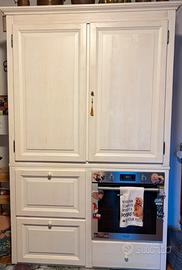 Cucina compatta artigianale in legno massello