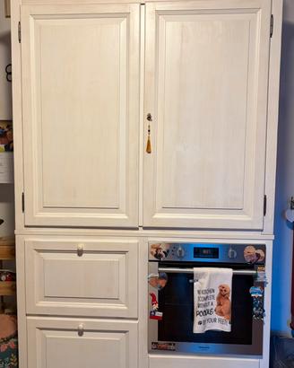 Cucina compatta artigianale in legno massello
