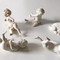 Serie di 5 statuine in ceramica Nove Bassano