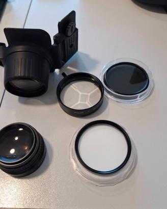 Kit lenti smartphone + filtri fotografici CPL ND P