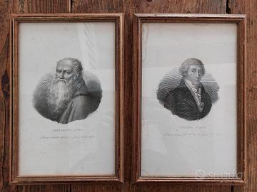 Coppia di incisioni ottocentesche incorniciate