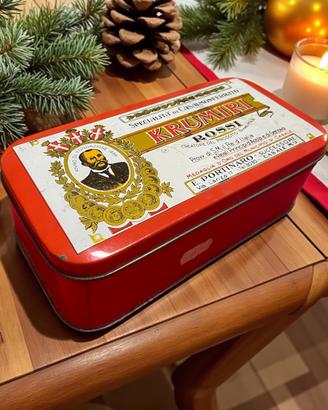 Scatola latta Krumiri Rossi anni 60 vintage