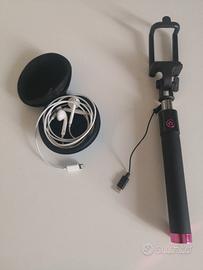 Asta per selfie + auricolari iPhone