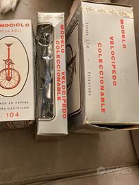 Biciclo monociclo bicicletta scala 1:10 con scatol