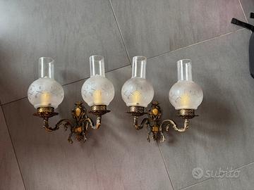 Coppia di lampadari vintage