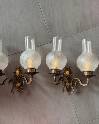Coppia di lampadari vintage