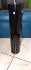 lampada cilindro vetro nero lucido 