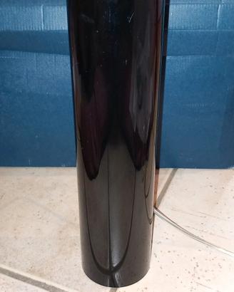 lampada cilindro vetro nero lucido 