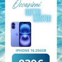 IPHONE 16 256GB NUOVI - TUTTI I COLORI