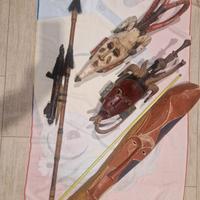 lotto maschera e Cerbottana etniche vintage 