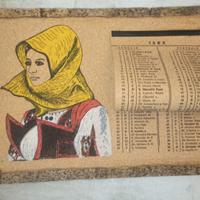 Quadro artigianale in sughero sardo vintage