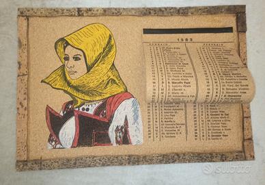 Quadro artigianale in sughero sardo vintage