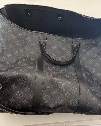 Borsone Louis Vuitton Keepall 55 nero