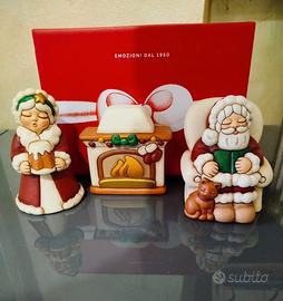 Babbo e mamma natale con camino Thun