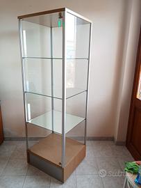 VETRINETTA in vetro con struttura in legno e allum