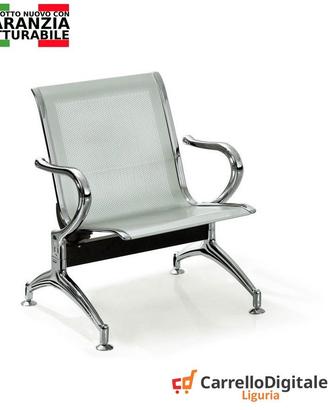 Sedia da attesa in acciaio – NUOVA – 1 posto