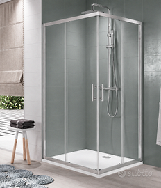 NOVELLINI ZEPHYROS QUADRATO 90x90 CROMO PROFILI