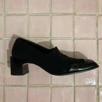 Scarpe con tacco Bisanti nere Tacco cubo quadrato