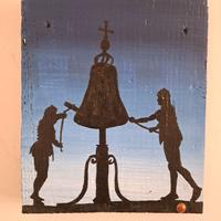 I Due Mori di Venezia acrilico su legno vecchio